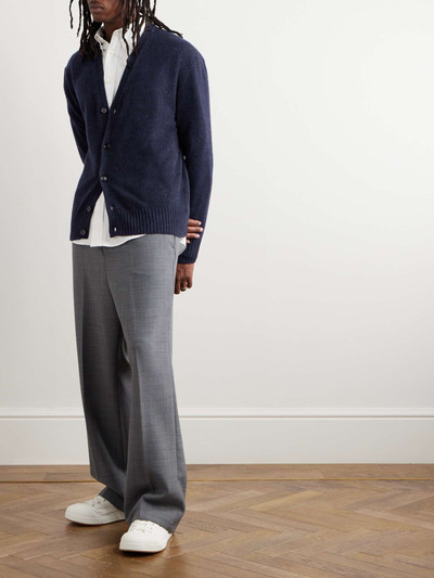 AMI Paris ADC Logo-Embroidered Cashmere and Wool-Blend Cardigan outlook