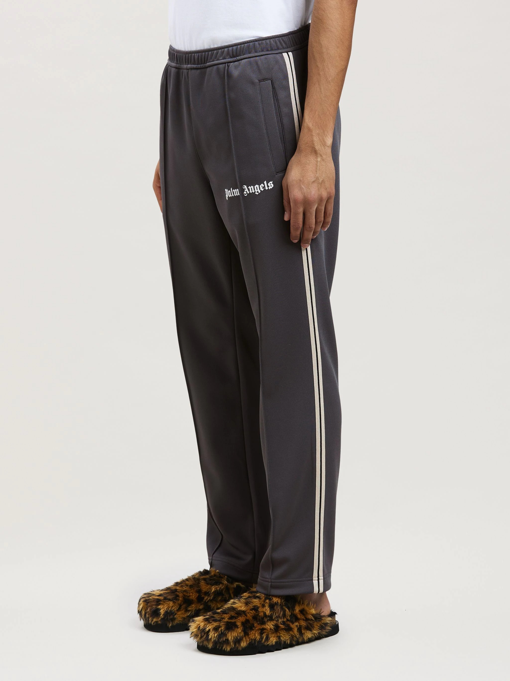 THIN WAIST SLIM TRACK PANTS - 4