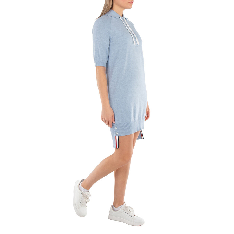 Thom Browne Jersey Stitch Raglan Sleeve Polo Collar Dress - 4