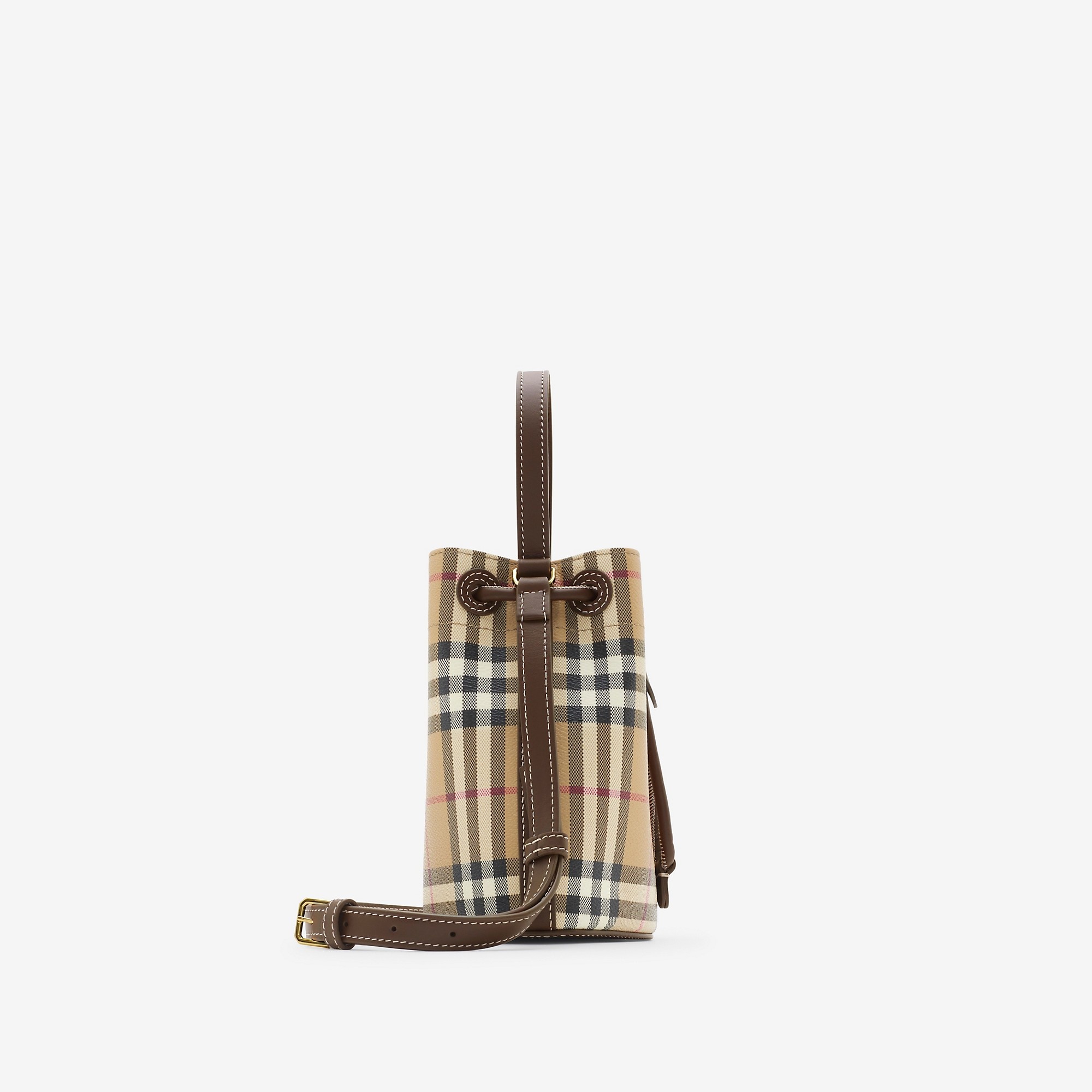 Mini Check Bucket Bag - 5