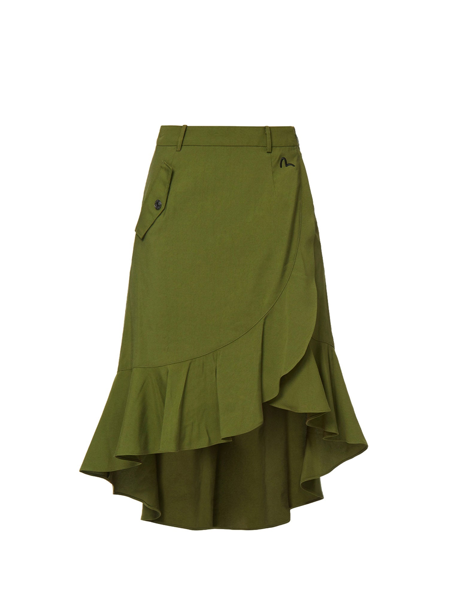 Asymmetric Ruffle Skirt - 14