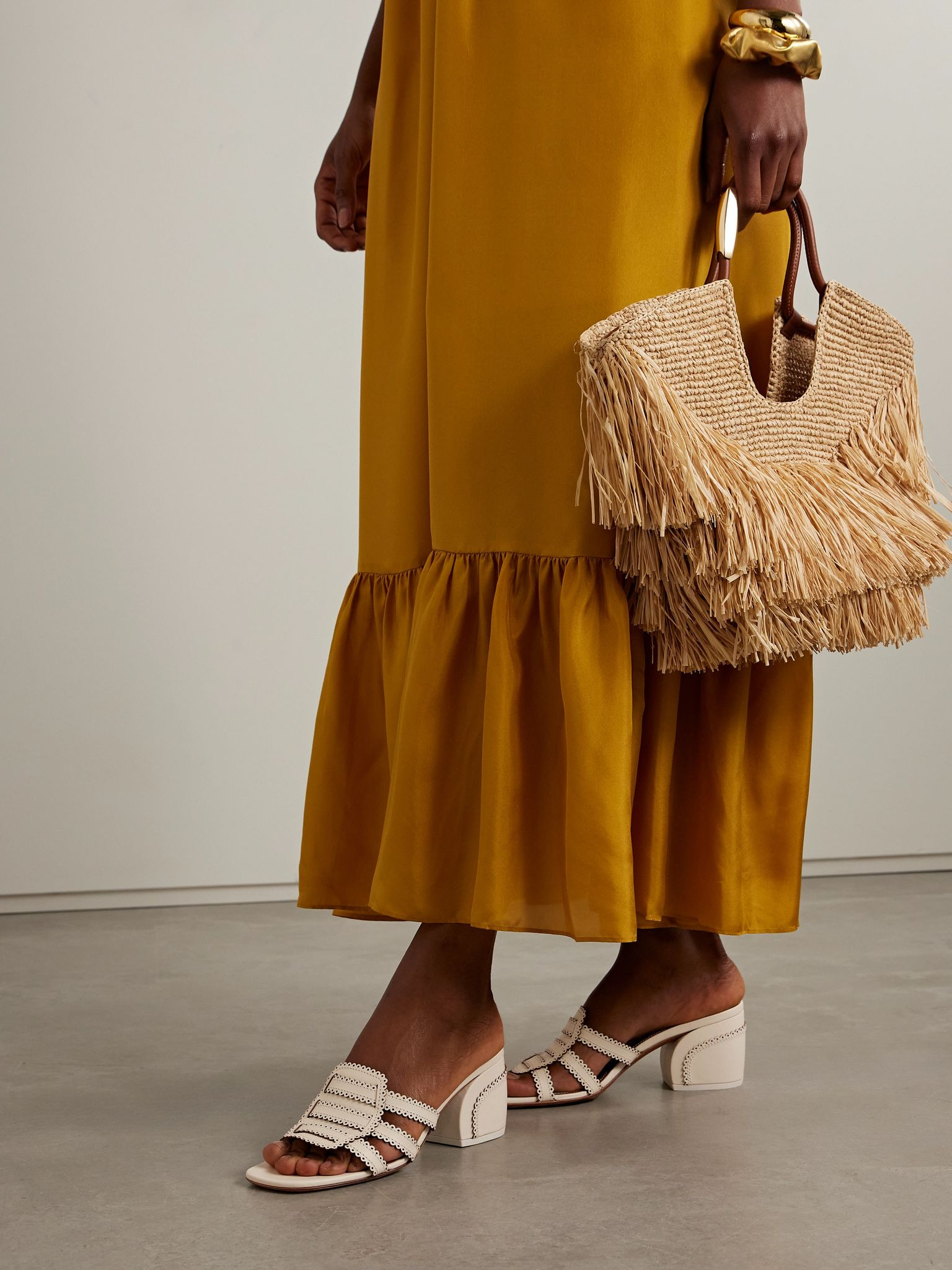 Goldie leather mules Cream - 2