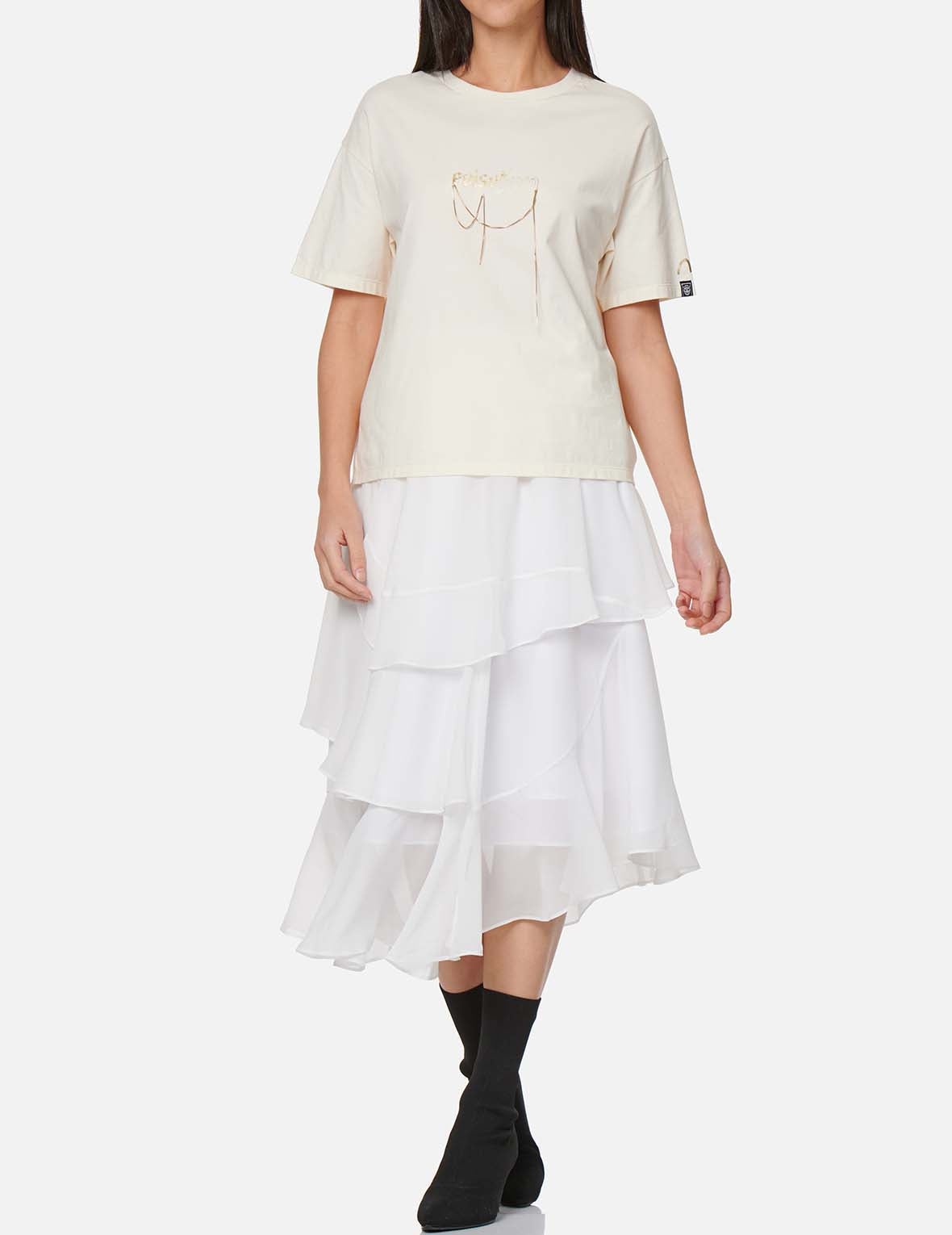 Draped Metal Chain T-shirt - 5