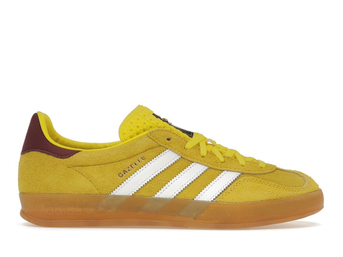 adidas Gazelle Indoor Bright Yellow Collegiate Burgundy (Women's) - 1