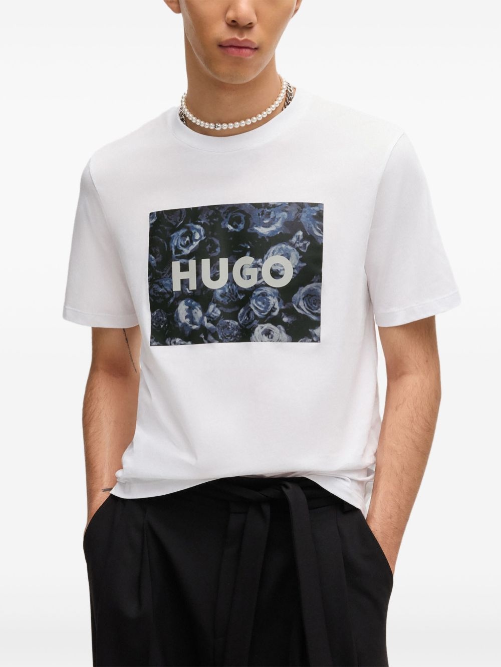 logo-print cotton T-shirt - 3