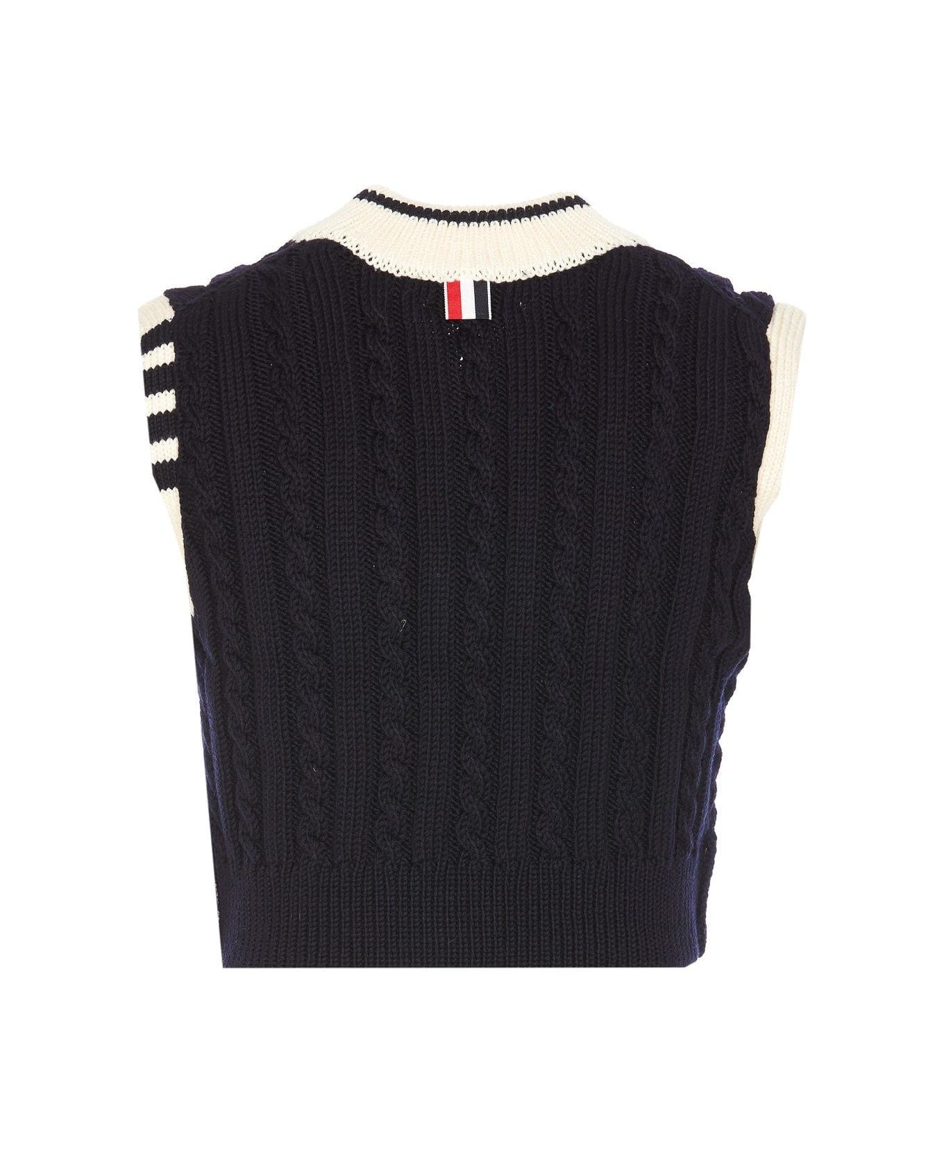 Cropped Sleeveless Jumper - 2