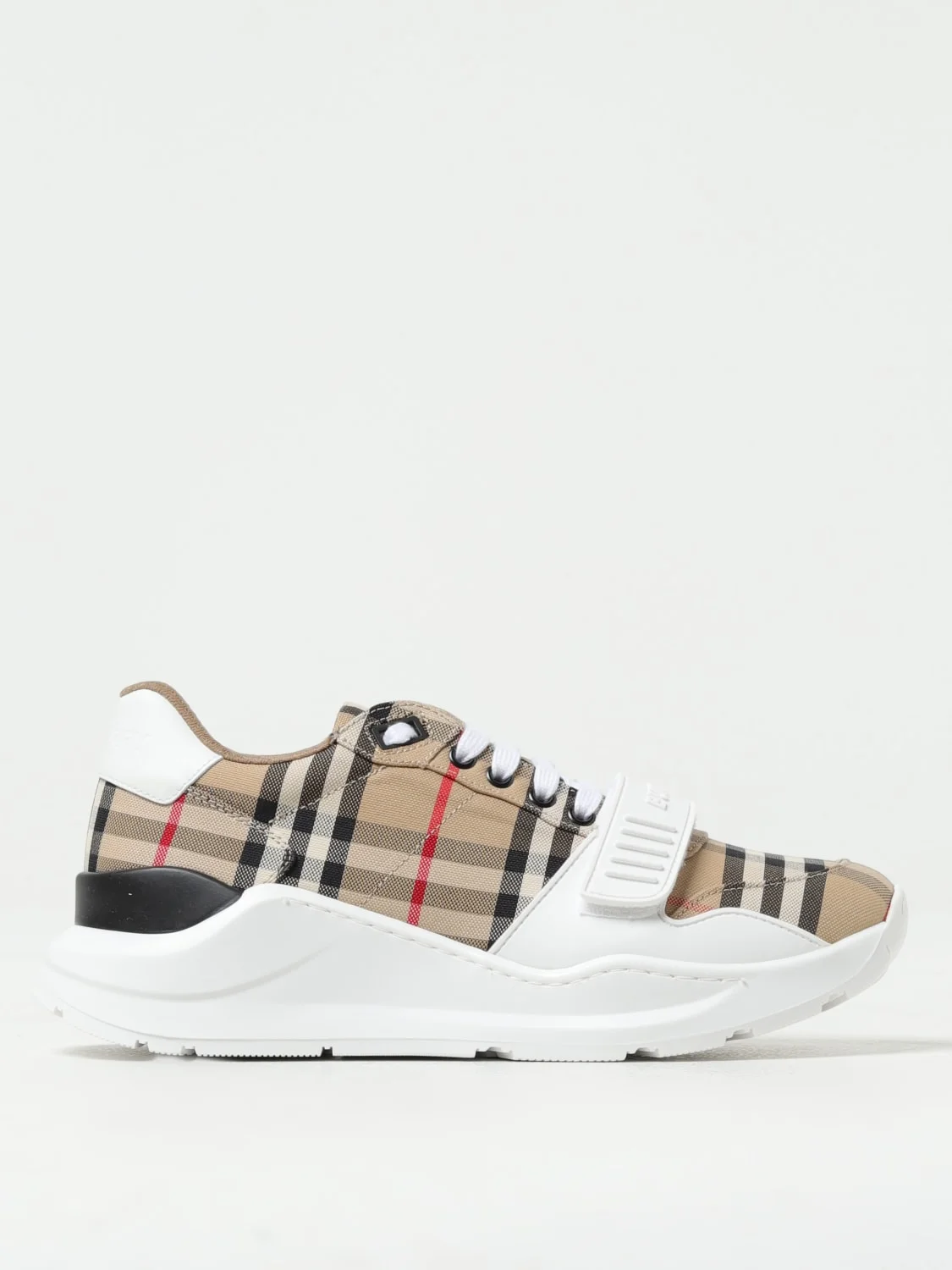 Burberry cotton sneakers with check pattern - 1