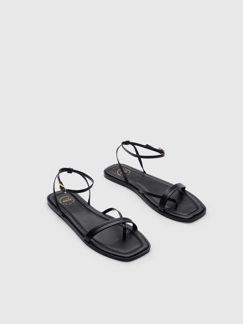 Miane Black Nappa Strappy sandals 4