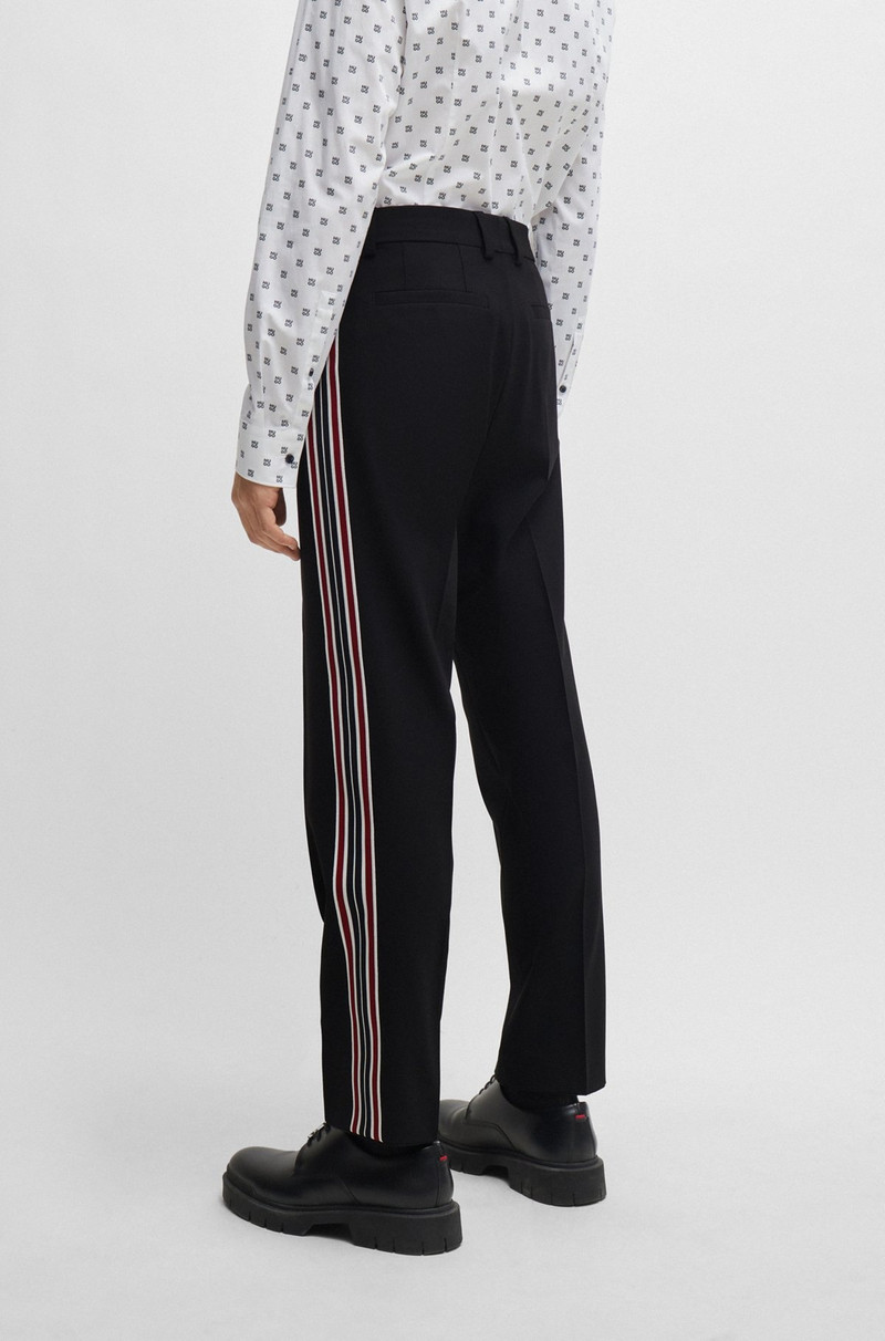 WOOL-BLEND SUIT WITH STRIPED-TAPE TRIMS 8