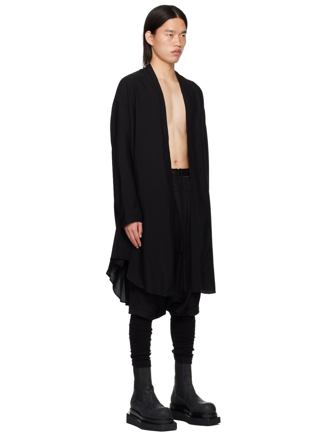 Black Robe Cardigan - 2