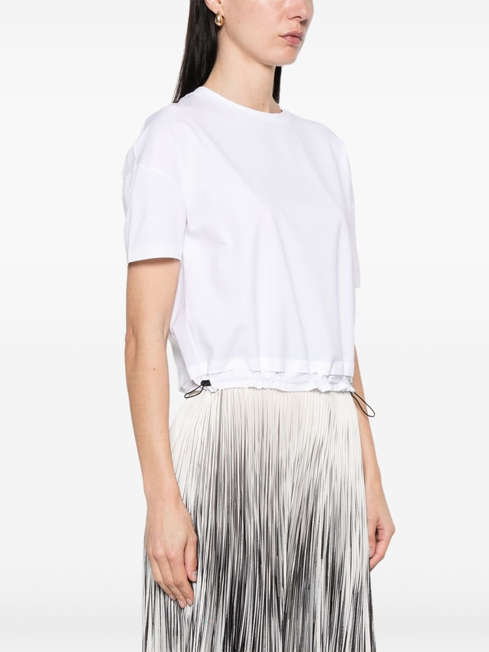 drawstring-hem T-shirt - 3