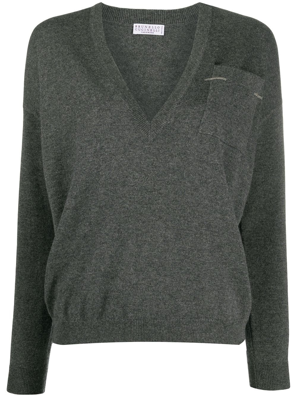 cashmere V-neck jumper - 1