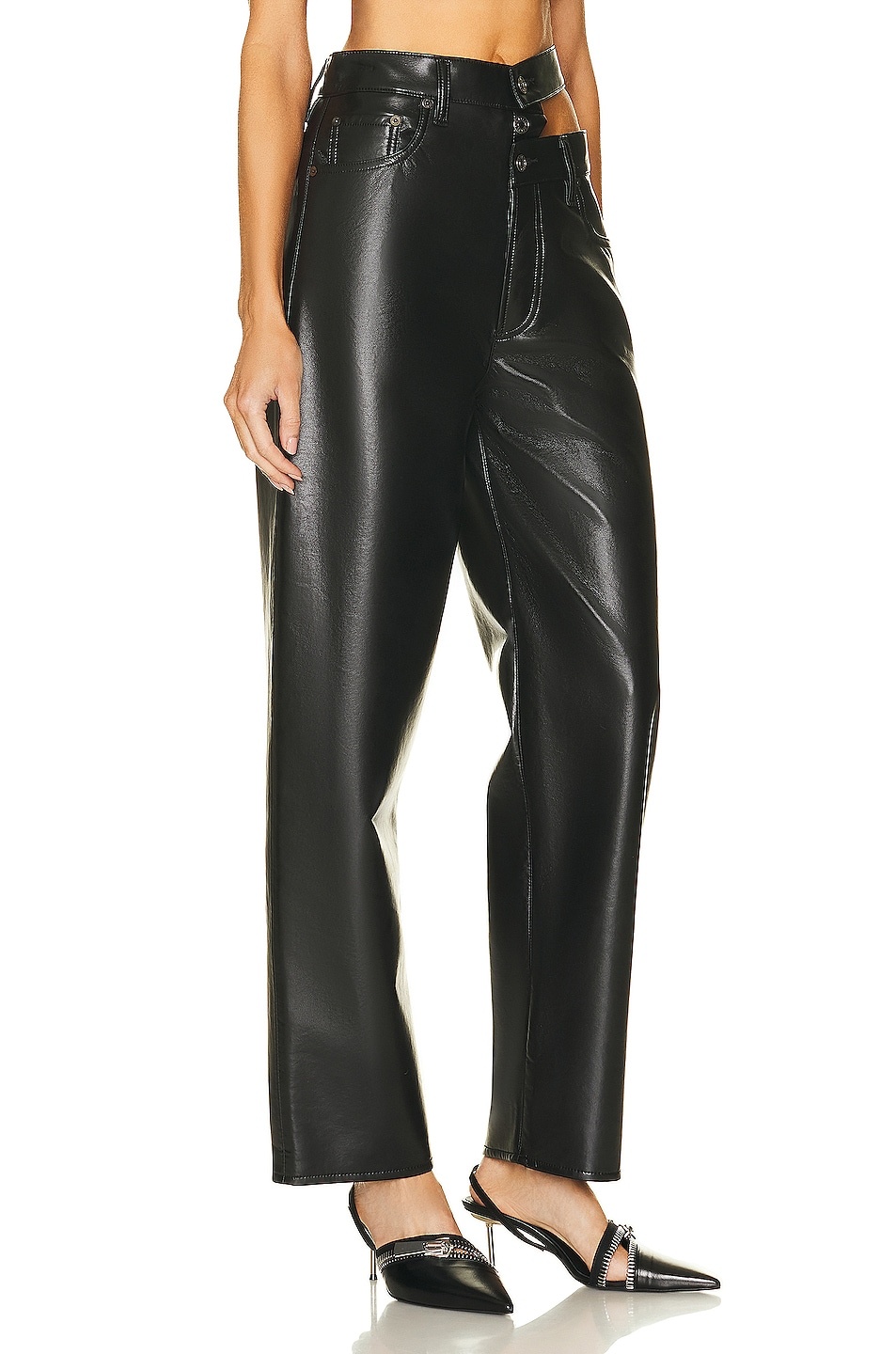 Recycled Leather Broken Waistband - 2