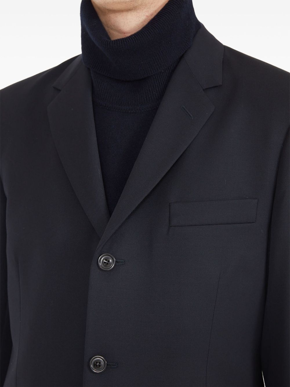 single-breasted wool blazer - 7