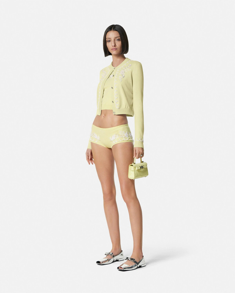 VERSACE Embroidered Cashmere Knit Top outlook