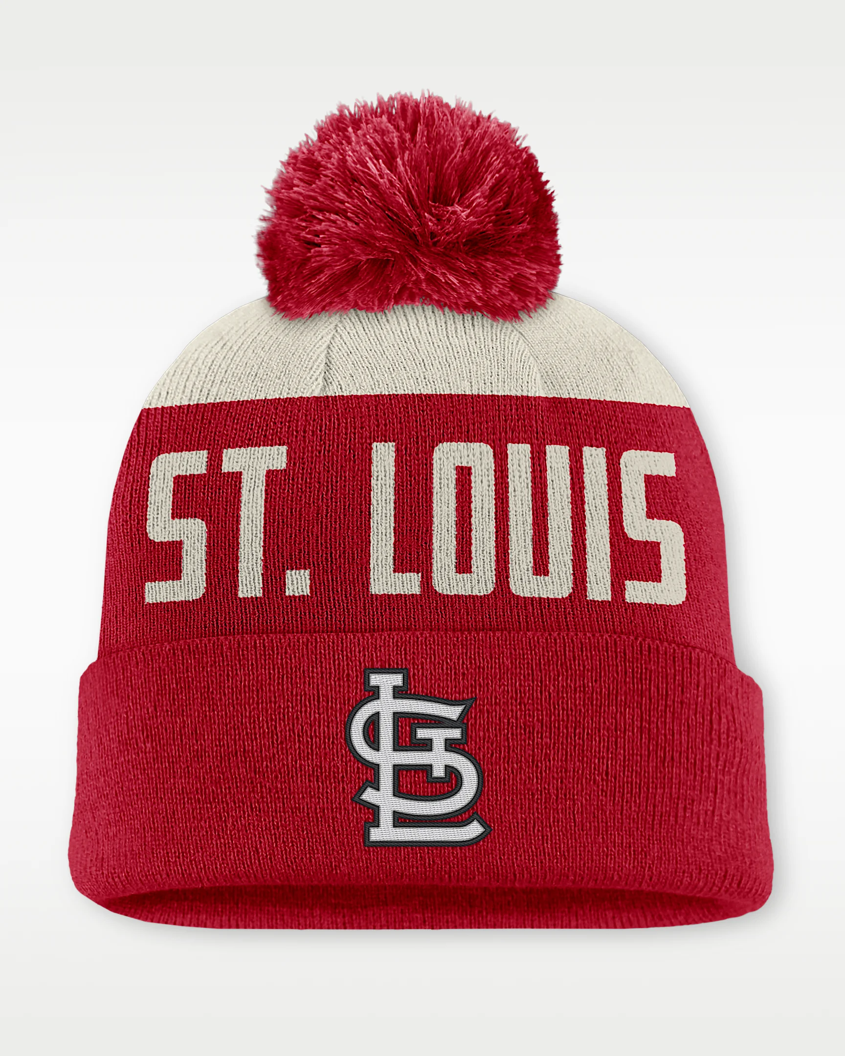 St. Louis Cardinals Cooperstown Peak Men's Nike MLB Cuffed Pom Beanie - 1