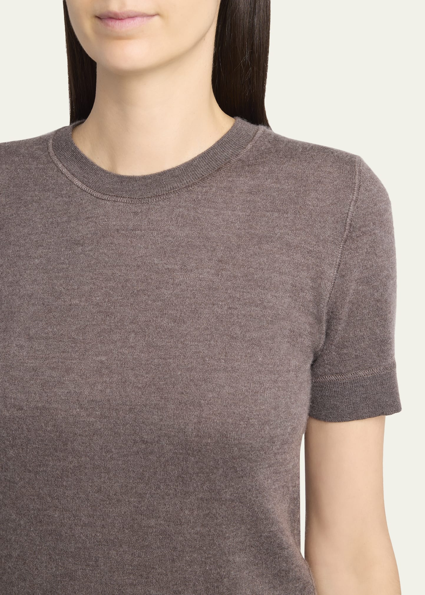 Linnea Short-Sleeve Cashmere Top - 5