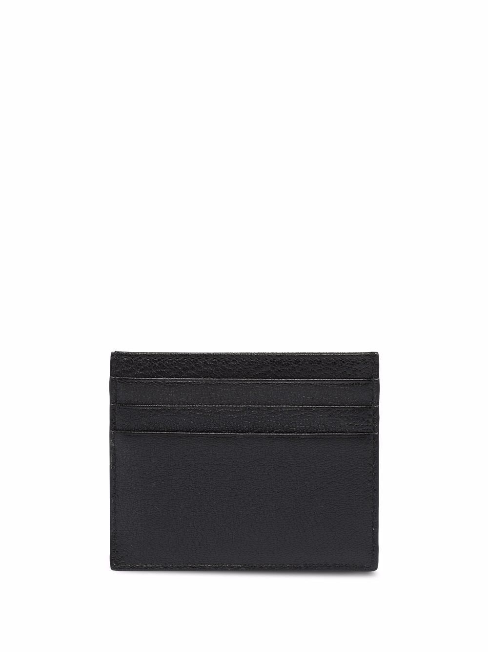 Madras leather card-holder - 2