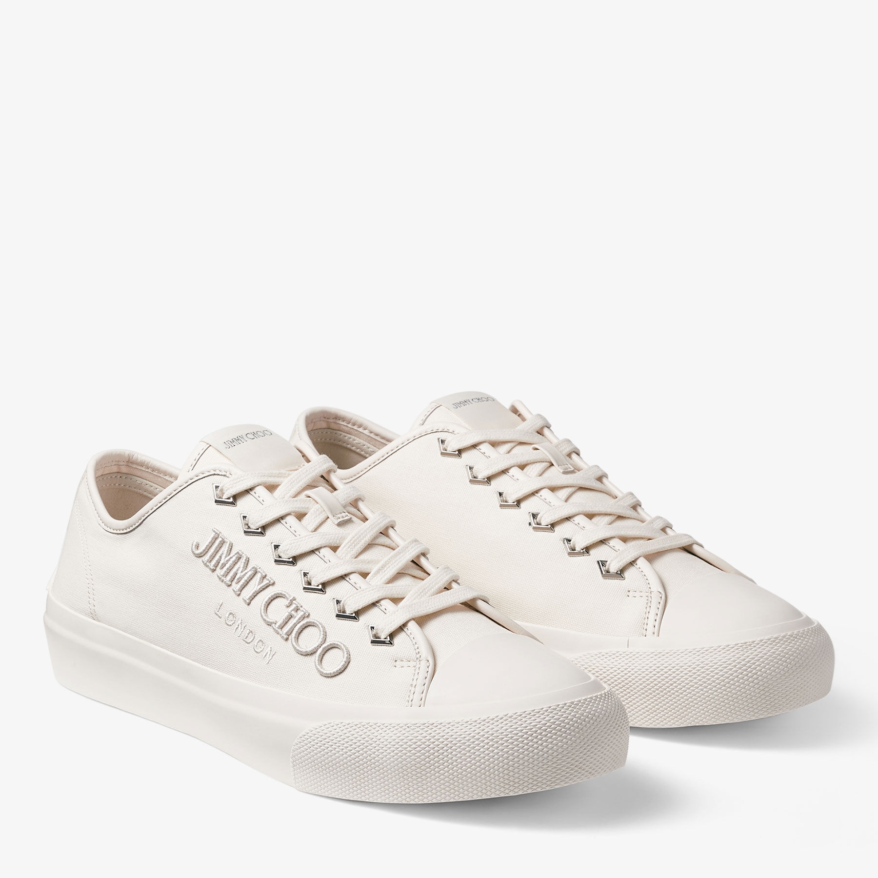 Palma/M
Latte Canvas Low-Top Trainers with Embroidered Logo - 2