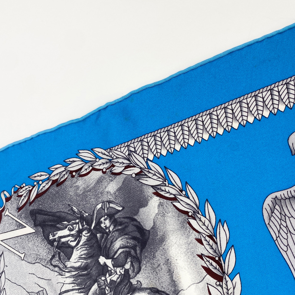 Hermes Aqua Blue Silk Scarf - 3