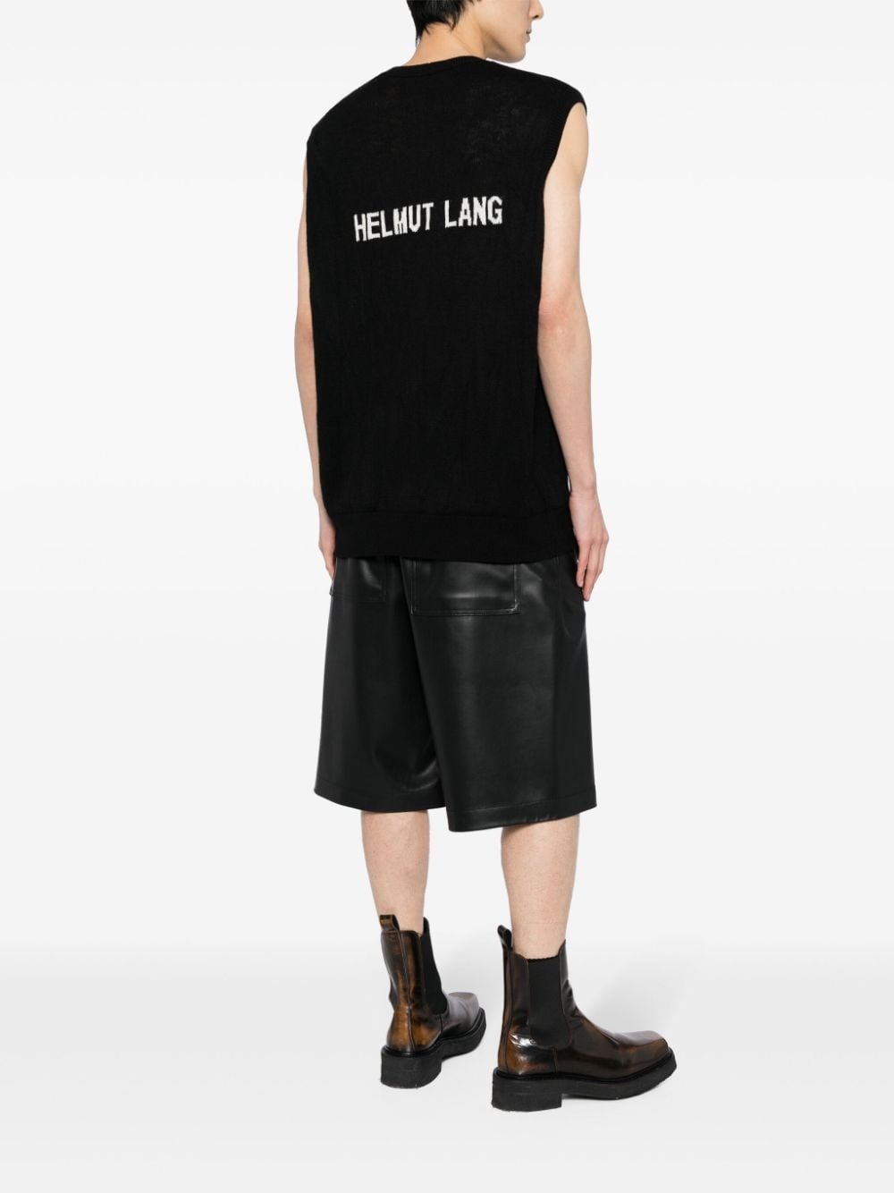 intarsia-knit crew-neck vest - 2