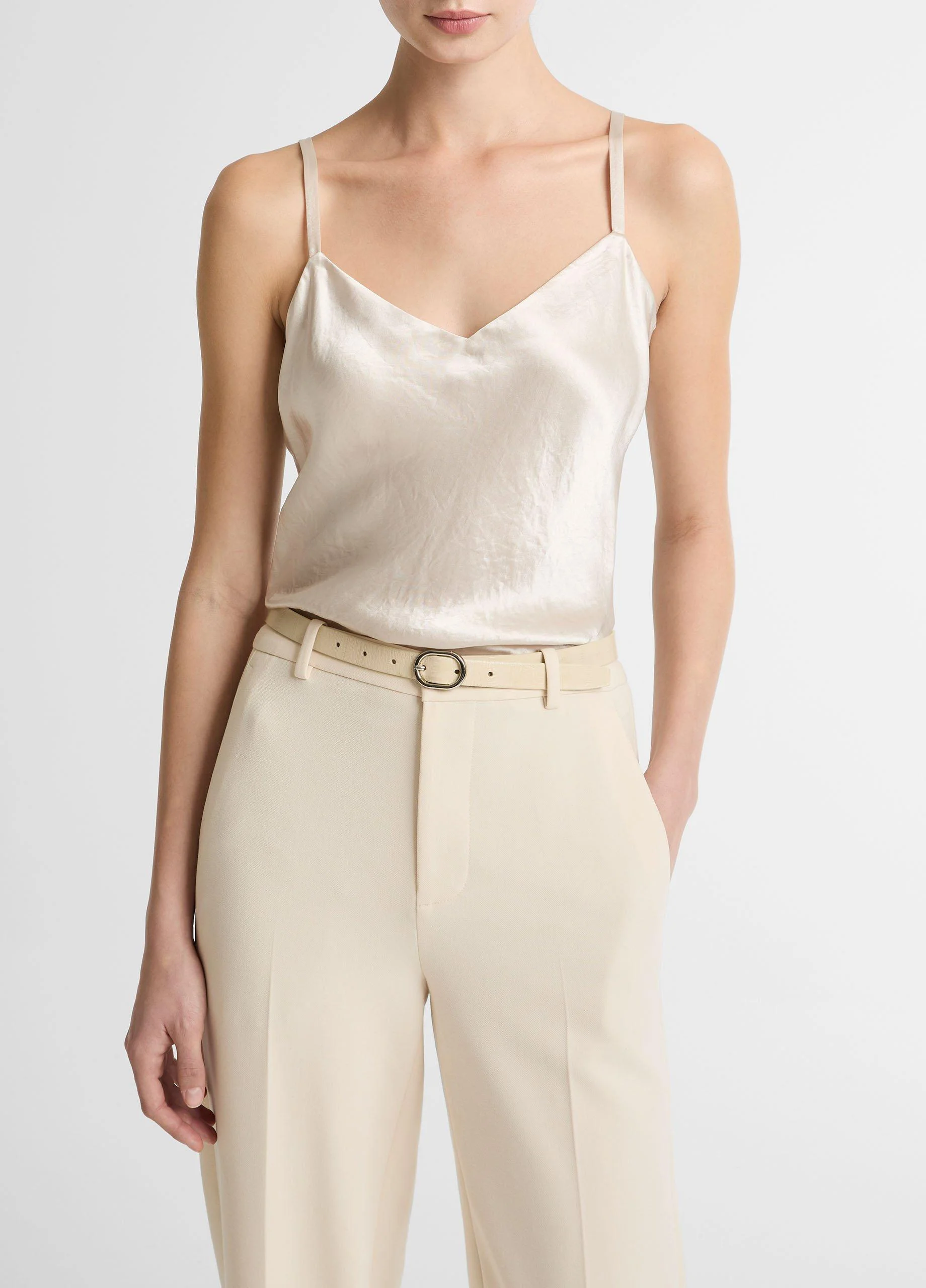 Satin V-Neck Camisole - 1