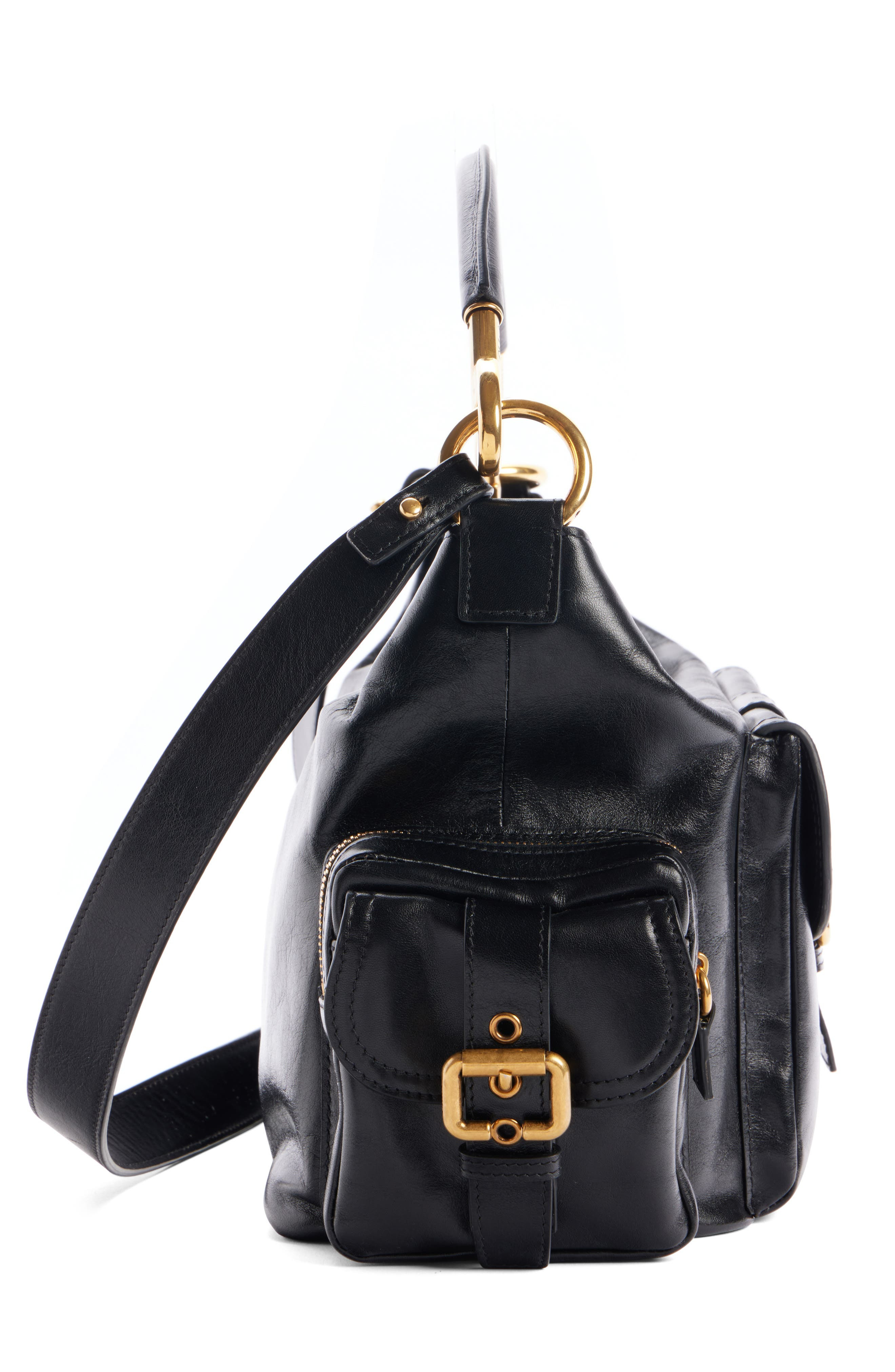 Chloé Camera Leather Top Handle Bag in Black at Nordstrom - 6