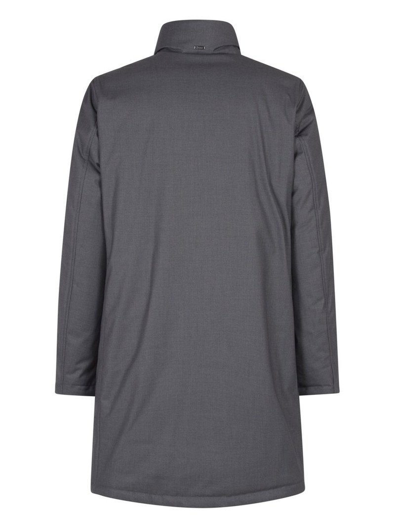 Herno high-neck single-breasted coat outlook
