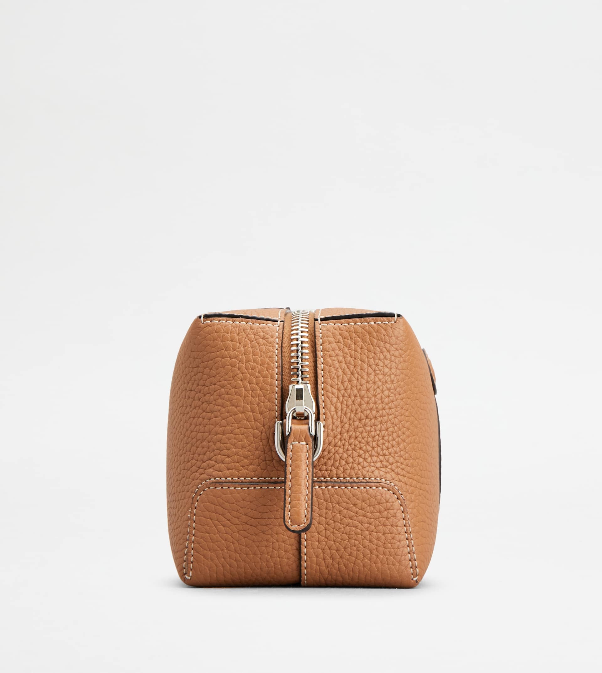 POUCH IN LEATHER LARGE - BROWN - 3