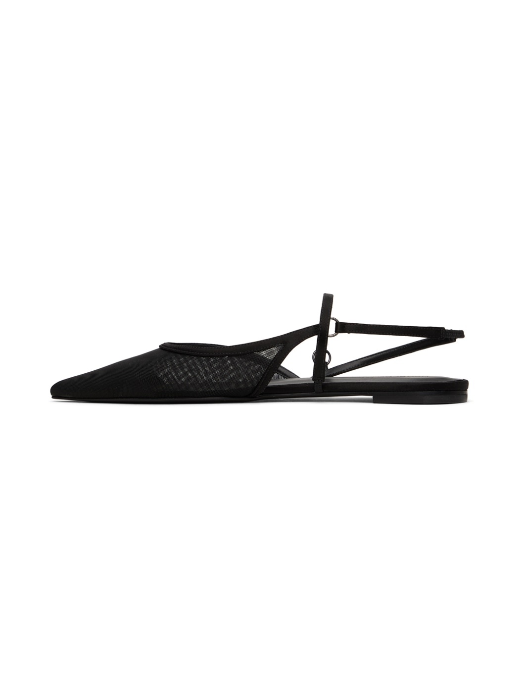 Black Slingback Tulle Sandals - 3