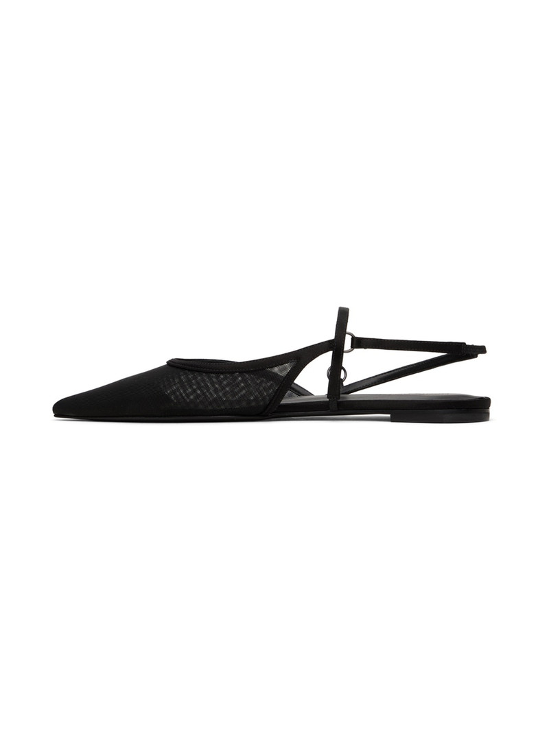Black Slingback Tulle Sandals 3