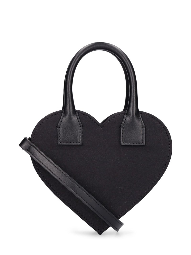 Small Audrey heart satin top handle bag - 7