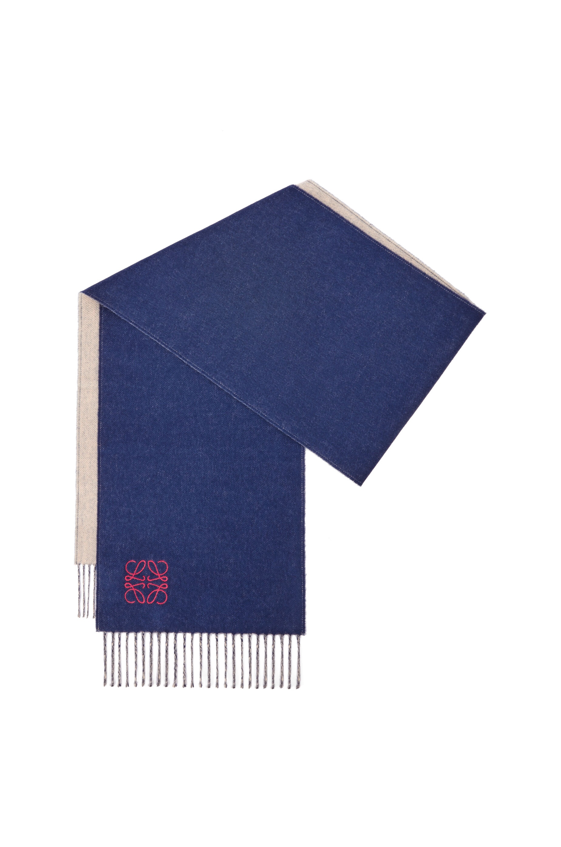 Bicolour scarf in wool and cashmere - 4