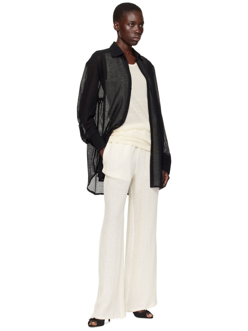 LUDOVIC DE SAINT SERNIN Off-White Elasticized Waistband Trousers outlook