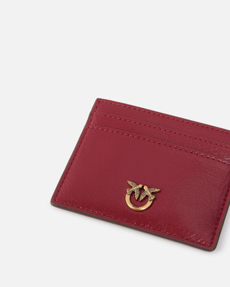 CARD HOLDER IN SHINY LEATHER WITH LOGO 4