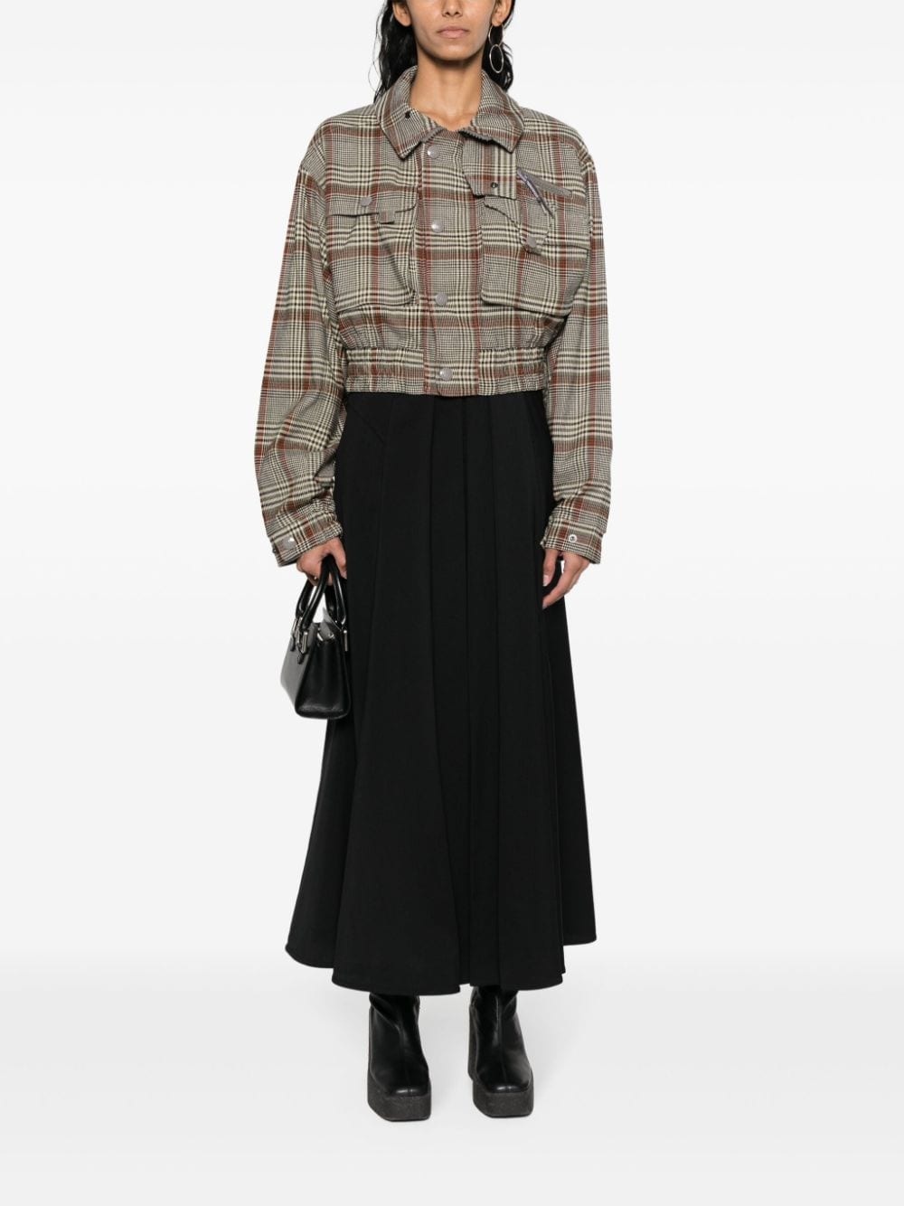 box-pleat wool maxi skirt - 2