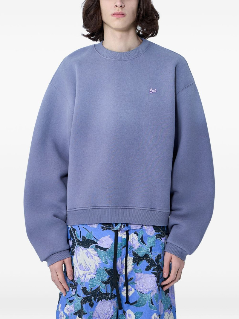 logo-embroidery sweatshirt 1