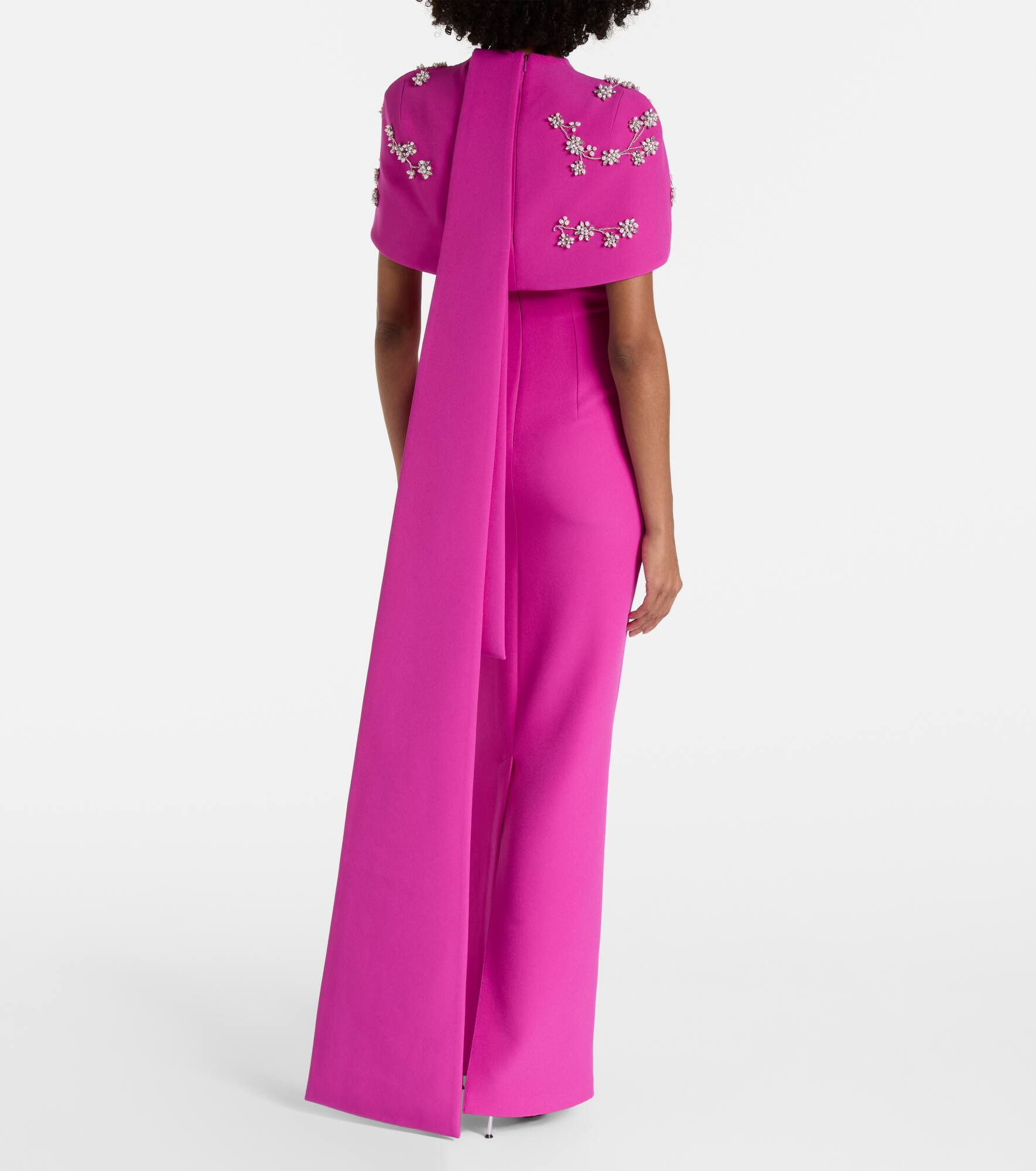 Embellished caped gown - 3