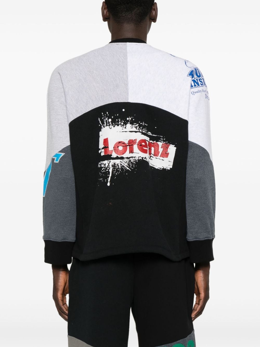 upcycled graphic-print sweatshirt - 5