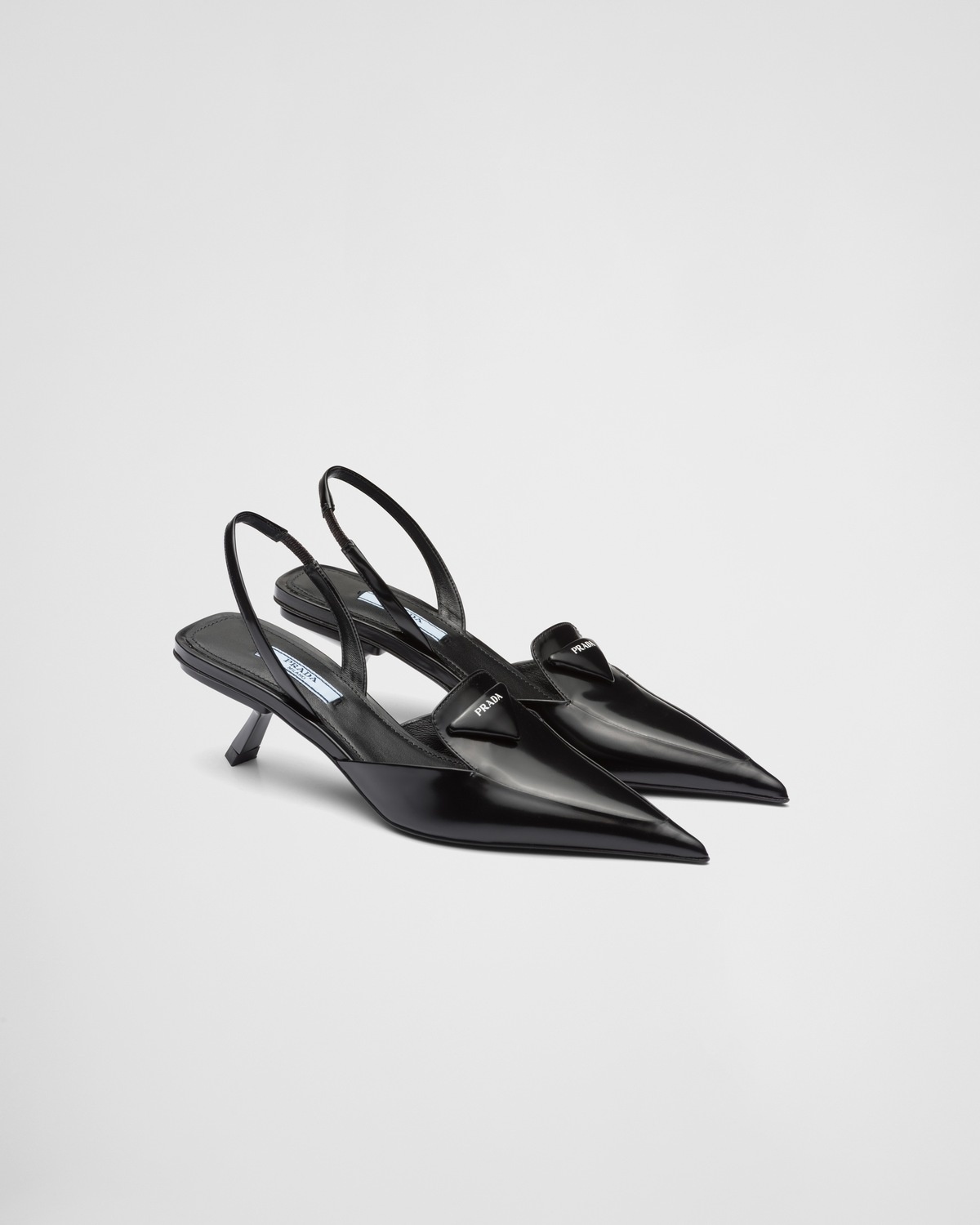 Brushed leather slingback pumps - 2