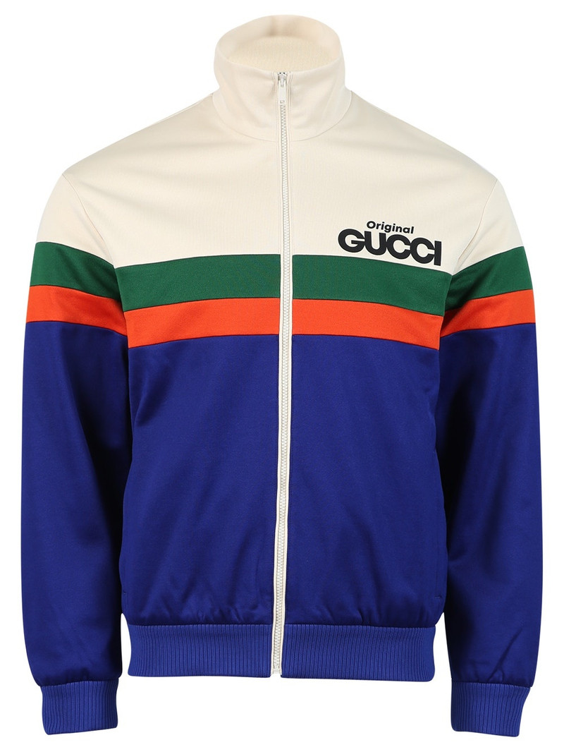 Original Technical Jersey Jacket Blue Ivory And Green - 1