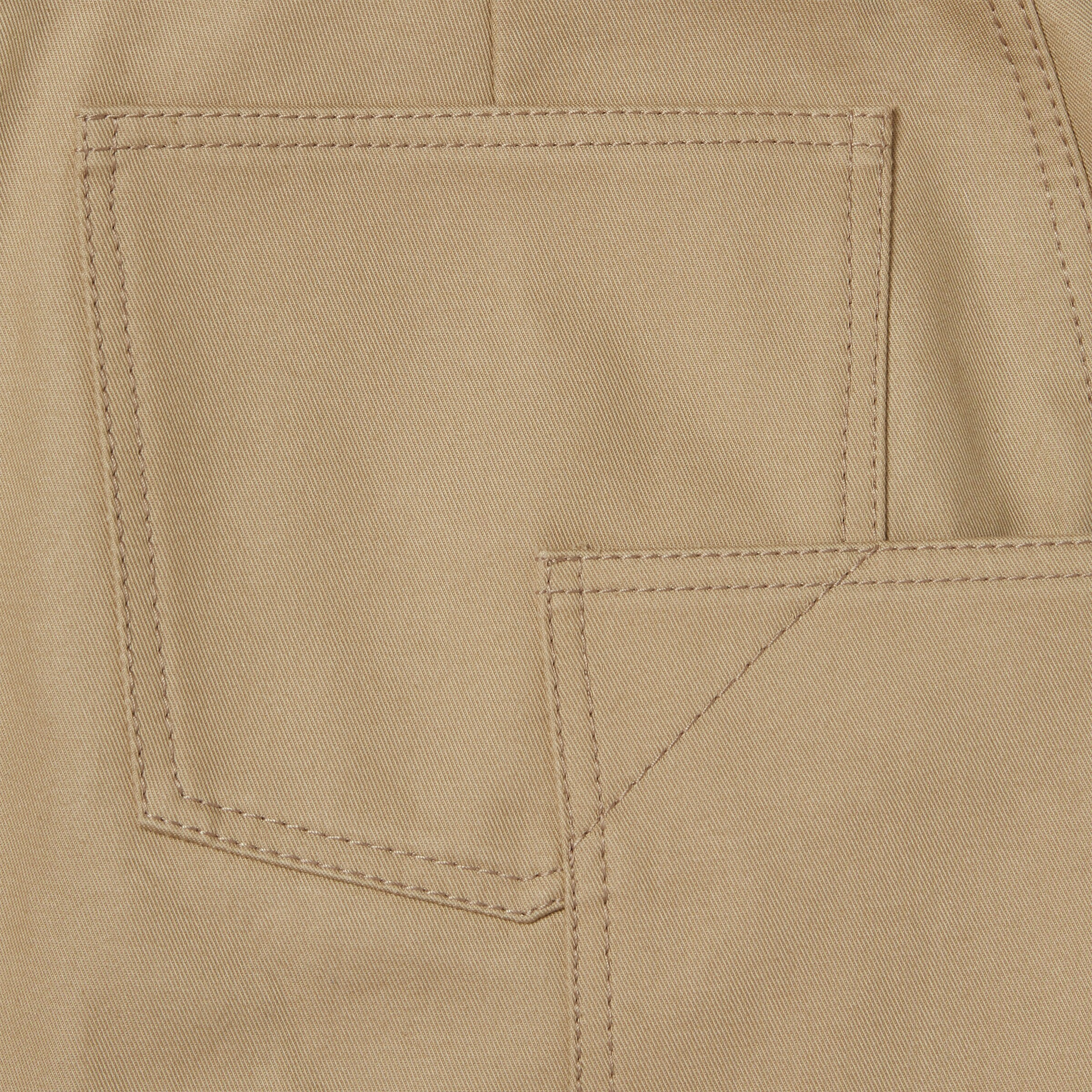 Embossed mid-length cotton drill skirt - 7