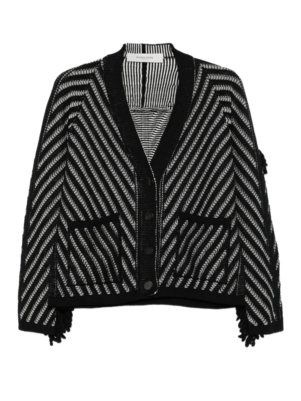 striped wool cardigan - 1