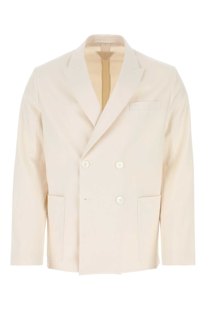 Prada Men Ivory Cotton Blazer - 1