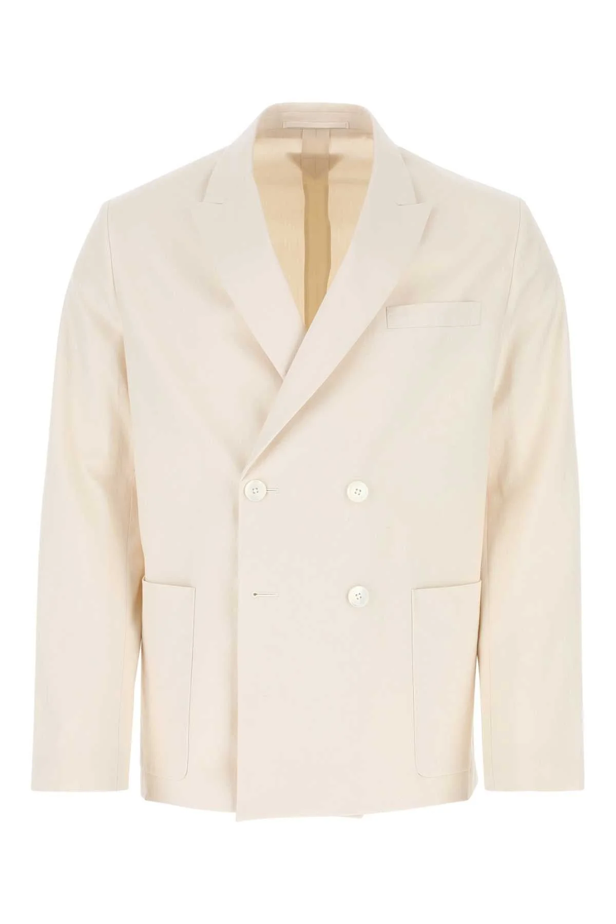 Prada Men Ivory Cotton Blazer - 1