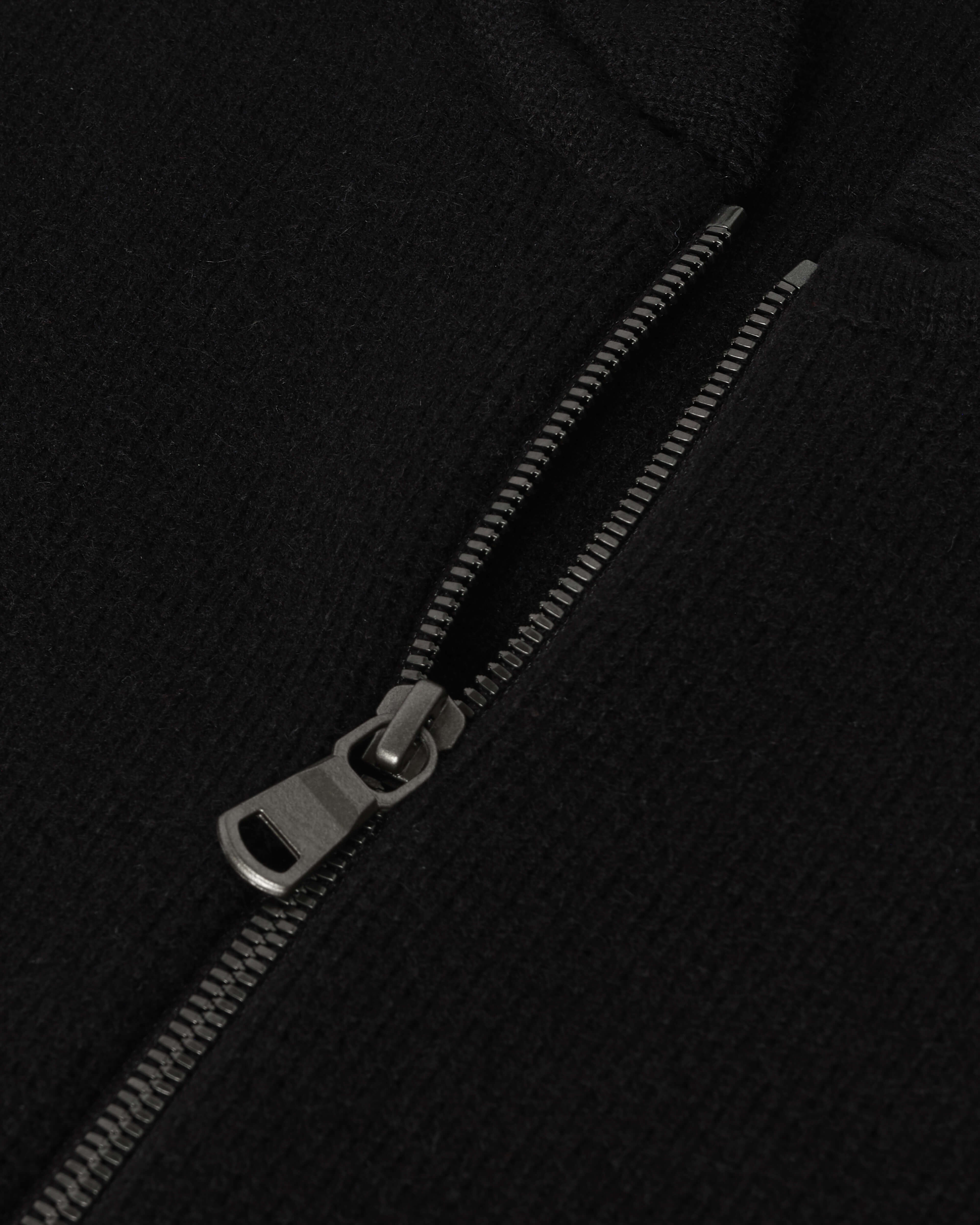 Cashmere Milano Stitch Black Zip Jacket - 6
