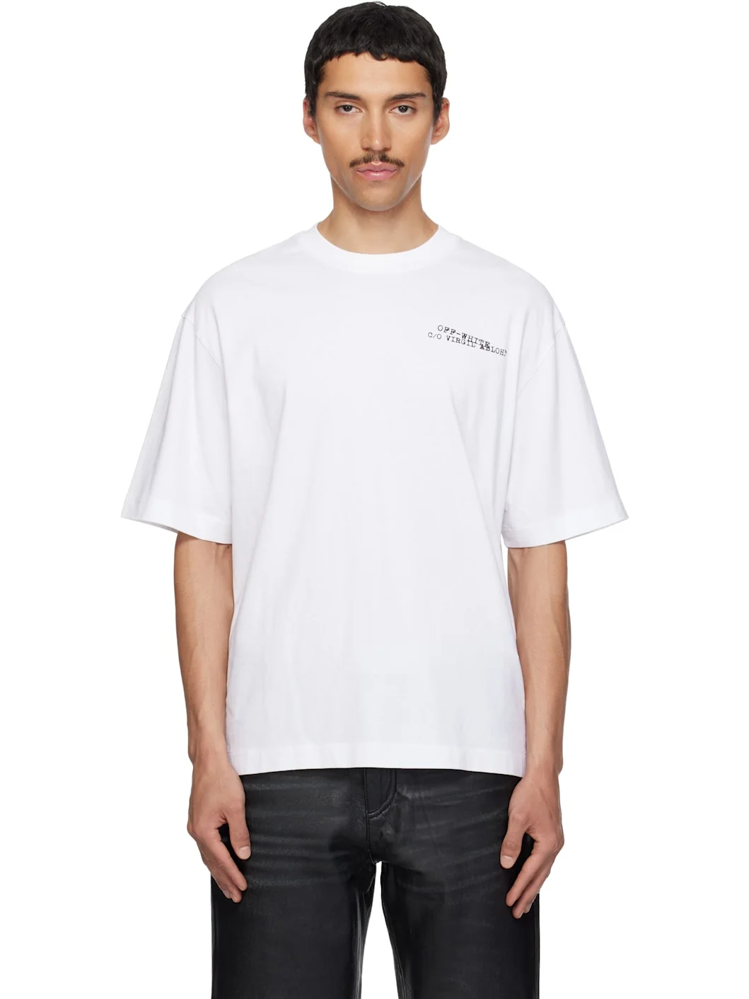 White Type Machine Arrow Skate T-shirt - 1