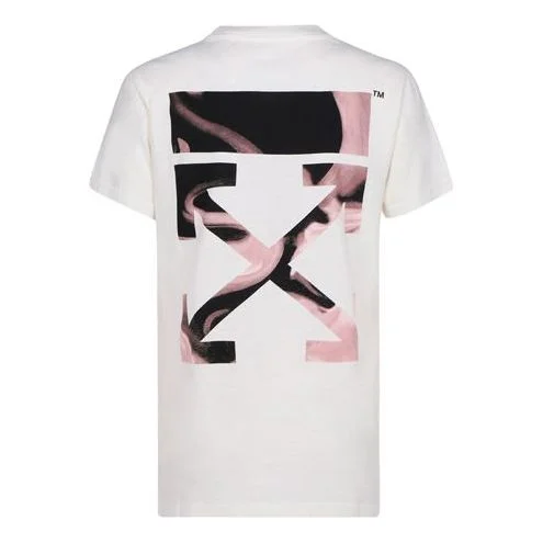 (WMNS) Off-White SS21 Back Arrow Cotton Short Sleeve White OWAA049R21JER0010331 - 1