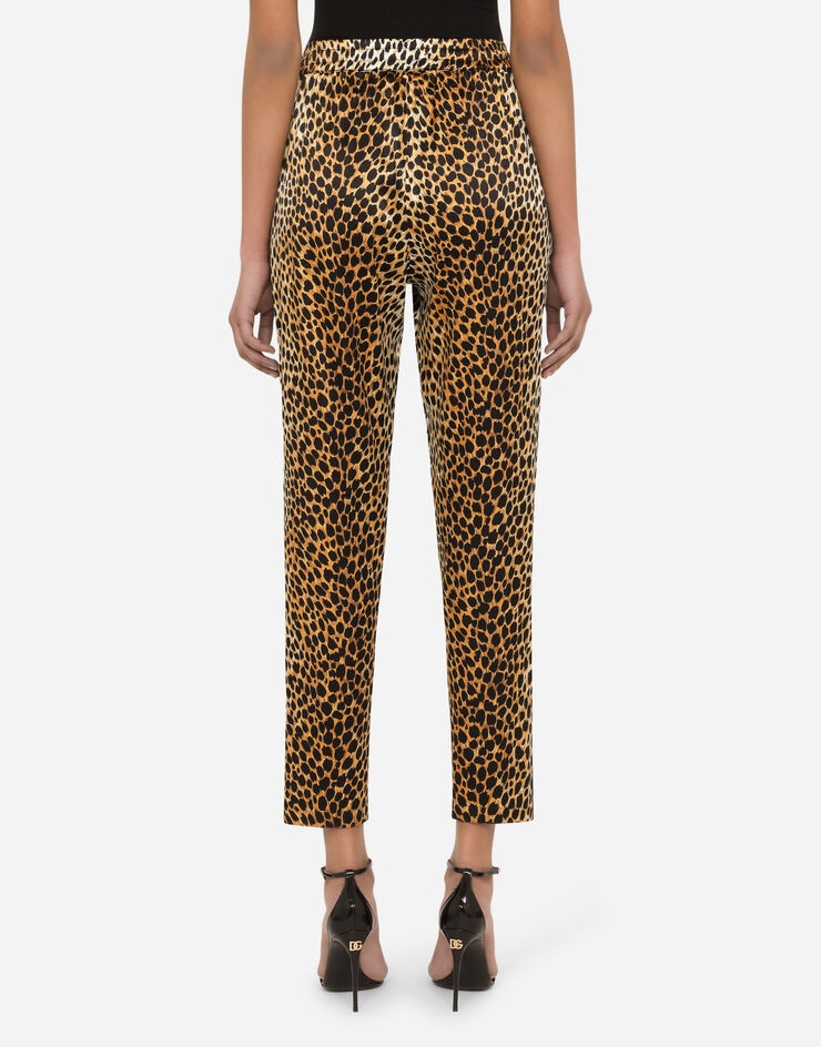 Ocelot-print satin pajama pants - 2