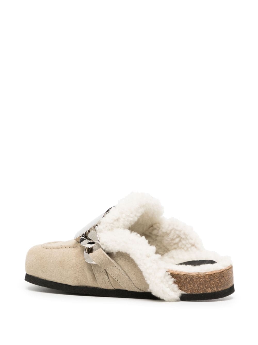 Gourmet shearling-trim loafer mules - 3